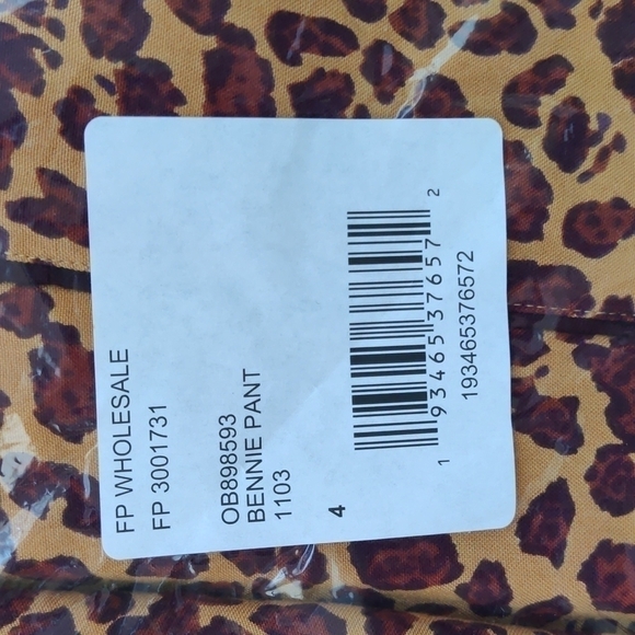 NWT Free People Bennie Animal Print Wide Leg Pants - Picture 9 of 14